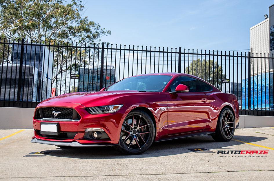 FORD MUSTANG TARGA BLACK MACHINED FACE
